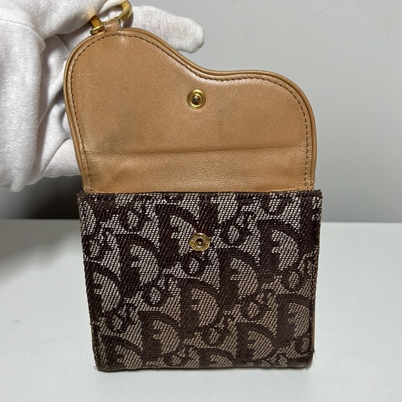 Christian Dior Trotter Saddle Canvas Leather Bifold Wallet - Picture 7 of 17